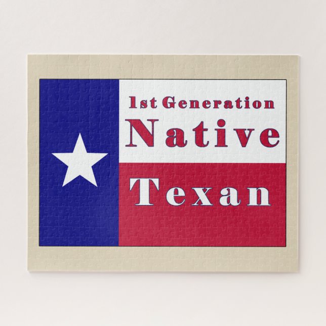 Puzzle Drapeau texan natif de 1ère génération (Horizontal)