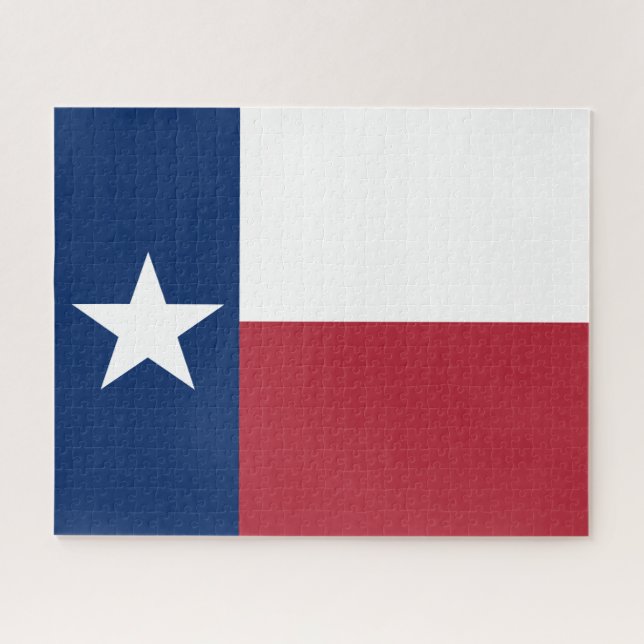 Puzzle Drapeau Texas Rouge Blanc Bleu (Horizontal)