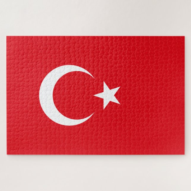 Puzzle Drapeau turc (Turquie) (Horizontal)