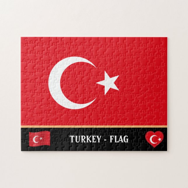 Puzzle Drapeau turc / Turquie (Horizontal)