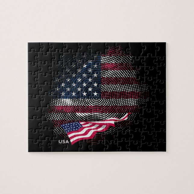 Puzzle Drapeau USA (Horizontal)
