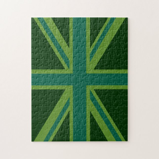 Puzzle Drapeau vert Union Jack (Vertical)