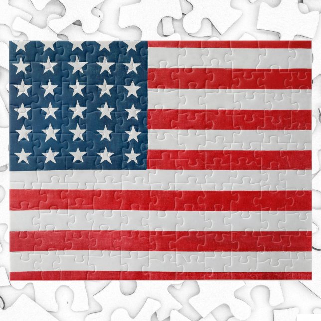 Puzzle Drapeau vintage patriotique américain, le 4 juille (Créateur téléchargé)