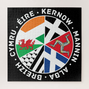 Puzzle Drapeaux des nations celtes Cymru Eire Alba Kernow