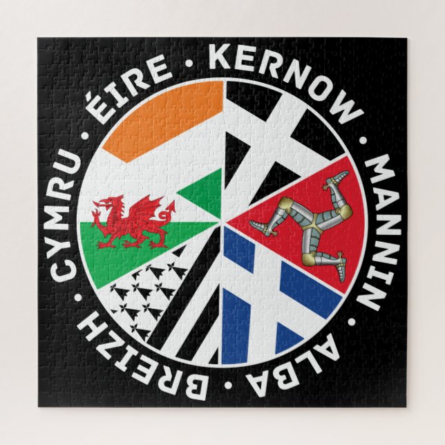 Puzzle Drapeaux des nations celtes Cymru Eire Alba Kernow (Vertical)