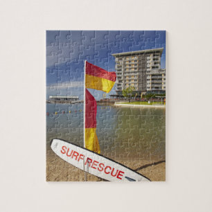 Puzzle Drapeaux et carte de secourt de surf