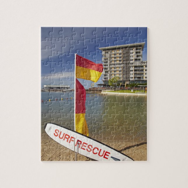 Puzzle Drapeaux et carte de secourt de surf (Vertical)