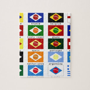 Puzzle drapeaux pour la coupe du monde au brésil