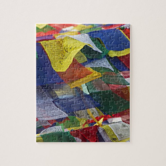 Puzzle Drapeaux tibétains de prière chez Boudhanath Stupa (Vertical)