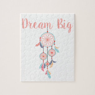 Puzzle Dream Big Dreamcatcher Dream Catcher in Peach
