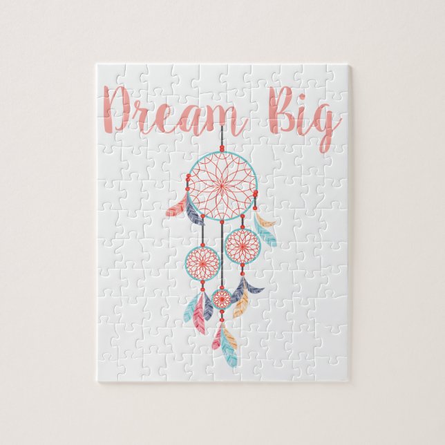 Puzzle Dream Big Dreamcatcher Dream Catcher in Peach (Vertical)