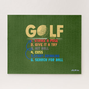 Puzzle drôle 6 marches golf vert