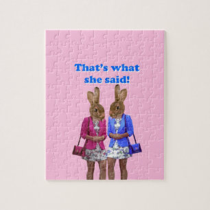 Puzzle Drôle, c'est ce qu'elle a dit le texte