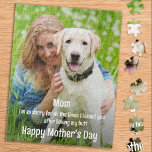 Puzzle Drôle Chien Maman - Fête des mères Chien - Cute An<br><div class="desc">Surprenez votre maman de chien cette Fête des mères avec un Puzzle personnalisé de photo pour animaux de compagnie de sa meilleure amie. Ce Puzzle Funny Chien Maman fera rire beaucoup de gens cette fête des mères ! Ajoutez la photo de votre chien et personnalisez-la à partir du Chien. Je...</div>