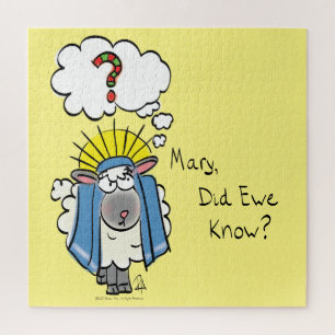 Puzzle Drôle Christian Noël mignon Mouton Dessin