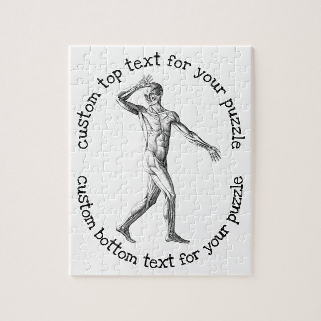 Puzzle Drôle d'anatomie humaine vintage s'évanouissant en (Vertical)