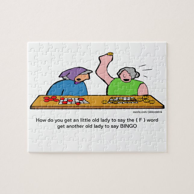 Puzzle drôle de bande dessinée de bingo-test de (Horizontal)