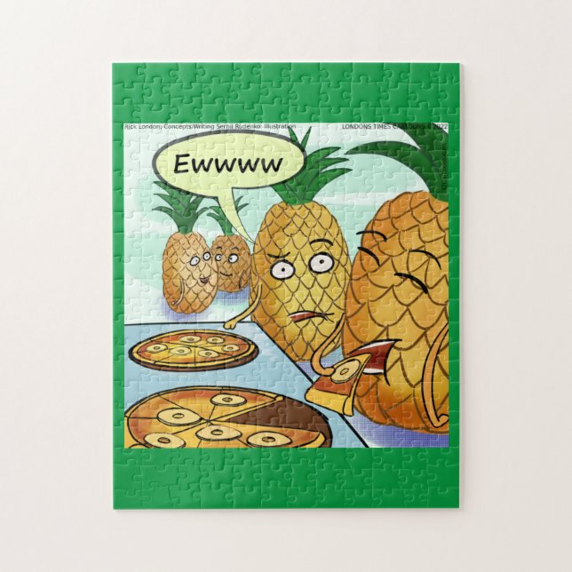 Puzzle Drôle de casse-tête de bande dessinée d'ananas sur (Vertical)