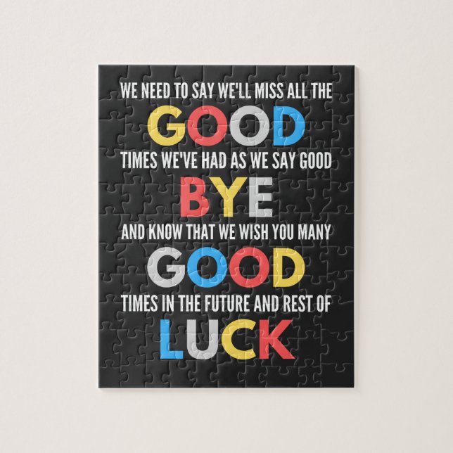 Puzzle Drôle de partir Adieu (Vertical)