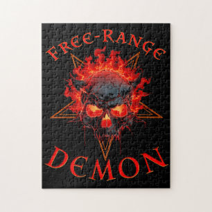 Puzzle Drôle Halloween Hell Demon Crâne - Horreur gothiqu
