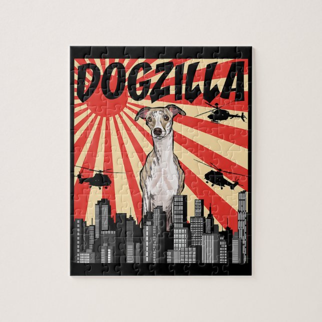 Puzzle Drôle japonais Dogzilla Whippet (Vertical)