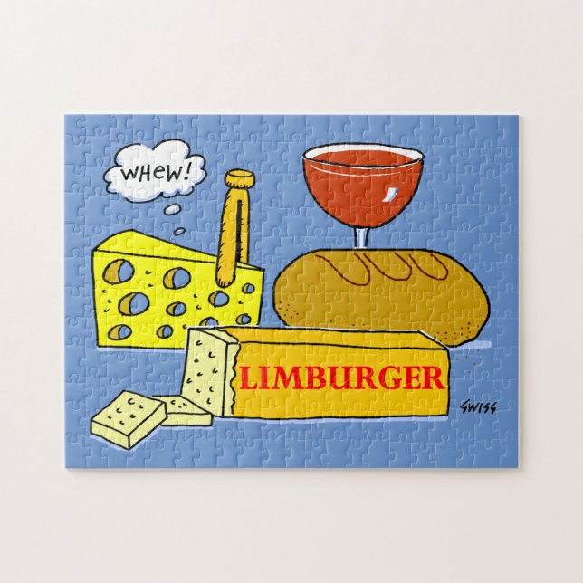 Puzzle Drôle Limburger Fromage et Dessin Vin (Horizontal)
