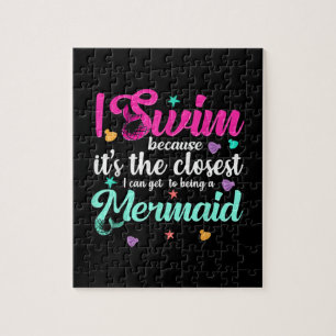 Puzzle Drôle Maid Citation De Nage Femmes Et Cadeau Fille