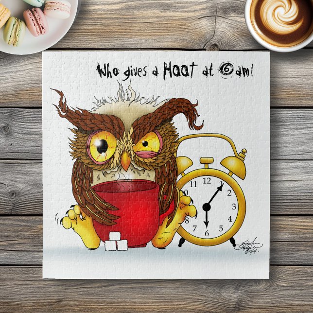 Puzzle Drôle Morning Cranky Owl (Créateur téléchargé)