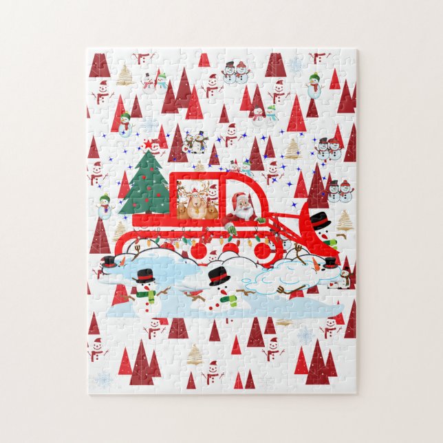 Puzzle Drôle Noël Père Noël Pwing Snowmen (Vertical)