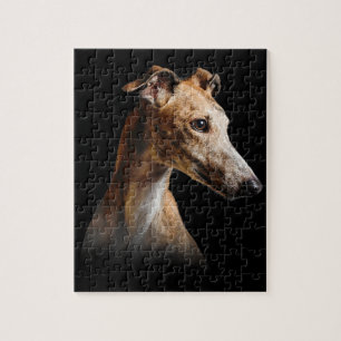 Puzzle drôle visage greyhound sourire greyhound
