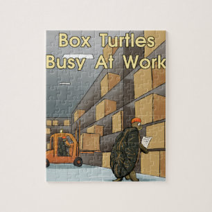 Puzzle Drôles de Tortues Boîtes Au Travail