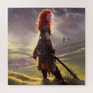 Puzzle Druid Warrior Princess Imaginaire Art