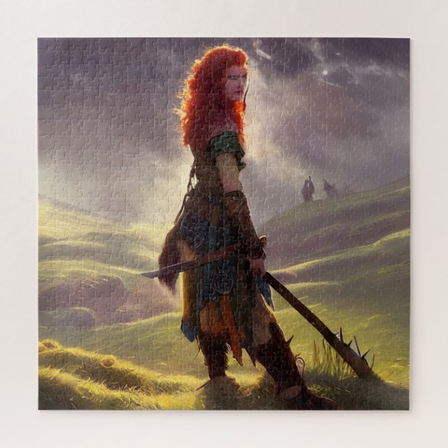 Puzzle Druid Warrior Princess Imaginaire Art (Vertical)