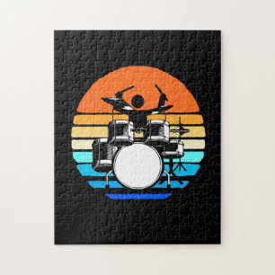 Puzzle Drummer Retro Vintage