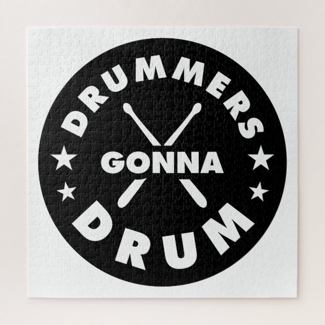 Puzzle Drummers Gonna Drum, drummers amusants qui dit (Vertical)