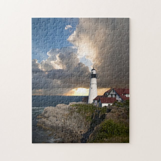 Puzzle du beau phare sur l'océan (Vertical)