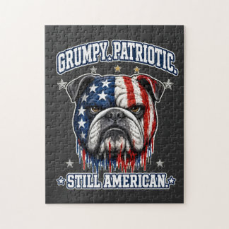 Puzzle du bouledogue patriotique grincheux du 4 ju