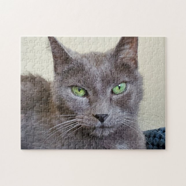 Puzzle du chat gris (Horizontal)