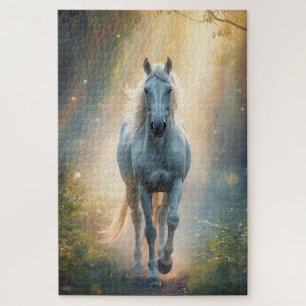 Puzzle du Cheval Blanc Majestueux