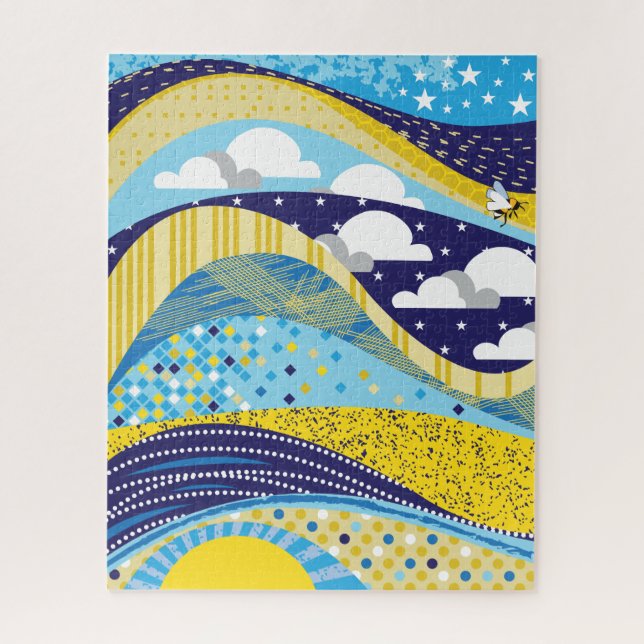 Puzzle du ciel Abstrait 16x20 pour les aveugles de (Vertical)