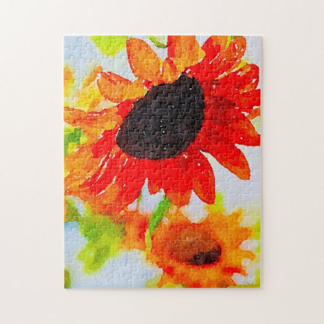 Puzzle du ciel et du tournesol difficile (Vertical)