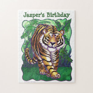 Puzzle du Cute Tiger Personalized Birthday