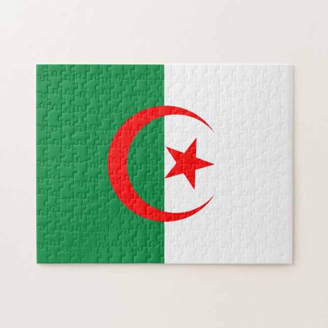 Puzzle du drapeau de l'Algérie (Horizontal)