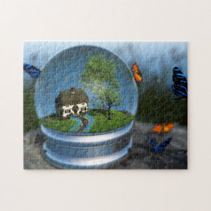 Puzzle du globe papillon
