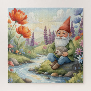 Puzzle du gnome fantaisiste hérisson
