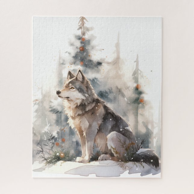 Puzzle du loup d'hiver (Vertical)