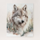 Puzzle du loup d'hiver