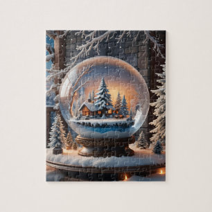 Puzzle du monde des neiges d'hiver