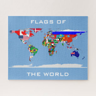 puzzle du monde drapeaux