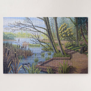 Puzzle du paysage canadien Puzzle de lagune perdu